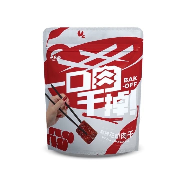 一口豬肉乾｜麻辣味｜100G｜一口肉干掉｜馬來西亞老字號 OLOIYA 我來也